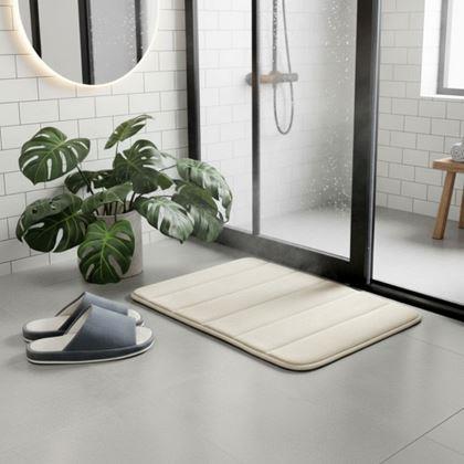 Obrazek z Antypoślizgowy dywanik łazienkowy 40 x 60 cm - beżowa