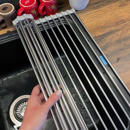 Obrazek z Składana suszarka do naczyń  - 40 × 50 cm