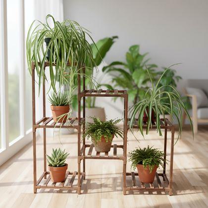 Obrazek z Drewniany stojak na kwiaty