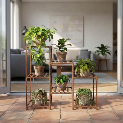 Obrazek z Drewniany stojak na kwiaty