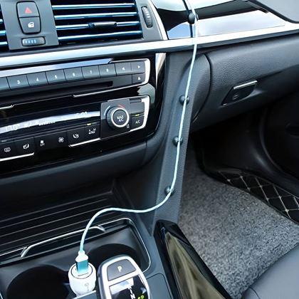 Obrazek z 5 szt. samoprzylepnych uchwytów na kable - czarny