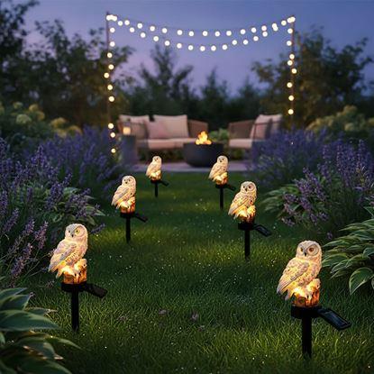 Obraz Solarne oświetlenie ogrodowe sowa