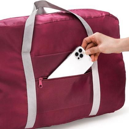 Obrazek z Składana torba podróżna – bordowa