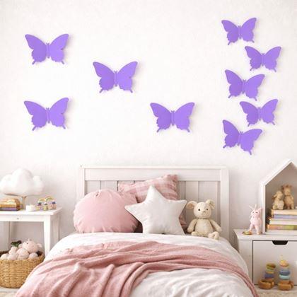Obrazek z Motyle 3D na ścianę - fioletowe