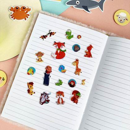 Obrazek z Wypukłe naklejki ze zwierzątkami  -  lisek i przyjaciele