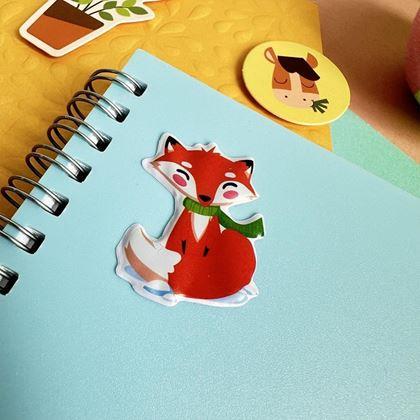 Obrazek z Wypukłe naklejki ze zwierzątkami  -  lisek i przyjaciele