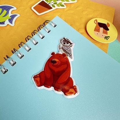 Obraz Wypukłe naklejki ze zwierzątkami 