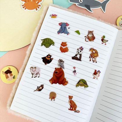 Obrazek z Wypukłe naklejki ze zwierzątkami  -  miś i przyjaciele