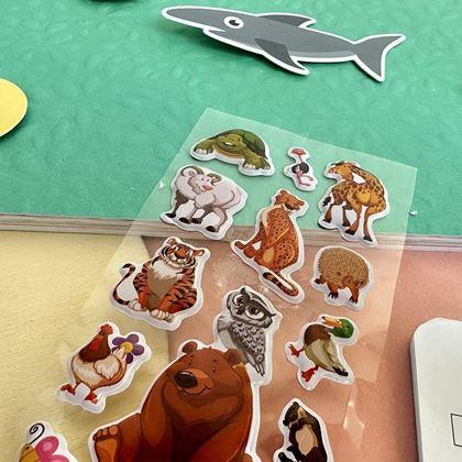 Obrazek z Wypukłe naklejki ze zwierzątkami  -  miś i przyjaciele