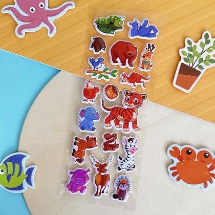 Obrazek z Wypukłe naklejki ze zwierzątkami  -  tygrysek i przyjaciele