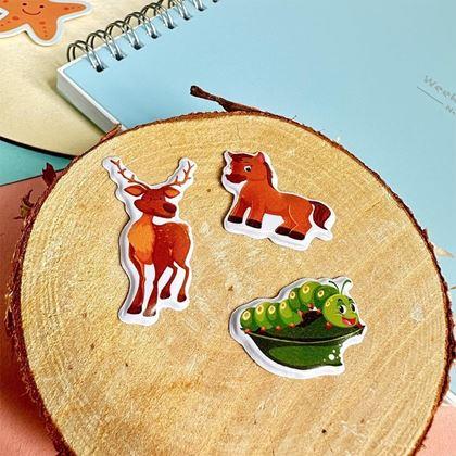 Obrazek z Wypukłe naklejki ze zwierzątkami  -  tygrysek i przyjaciele