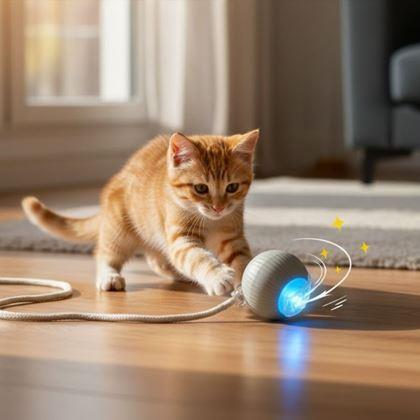 Obrazek z Ładowana piłka ruchoma dla zwierząt