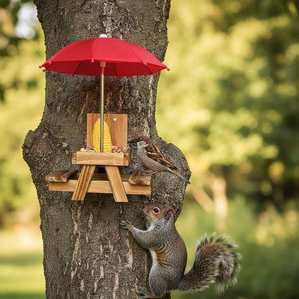 Obrazek z Drewniany karmnik