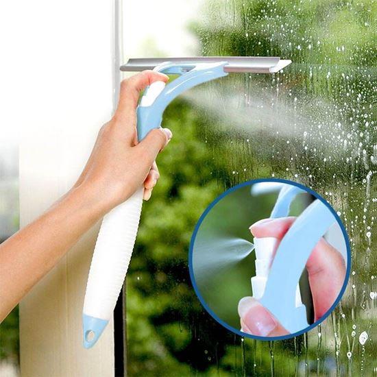 Obrazek z Ściągaczka do szyb z rozpylaczem  - niebieska