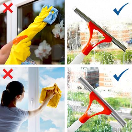 Obrazek z Ściągaczka do szyb z rozpylaczem  - niebieska