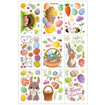Obraz Duży zestaw wielkanocnych naklejek na okno 9 arkuszy