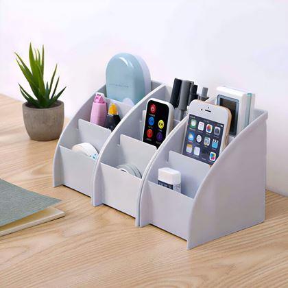 Obrazek z Organizer na biurko z przegródkami  -  jasnoszary