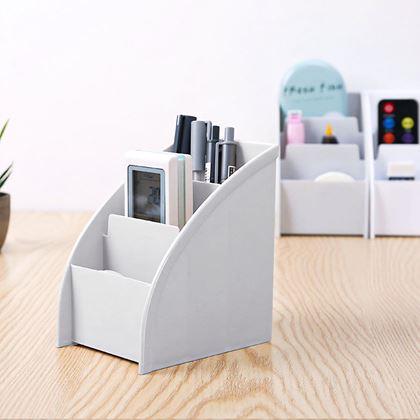 Obrazek z Organizer na biurko z przegródkami  -  jasnoszary