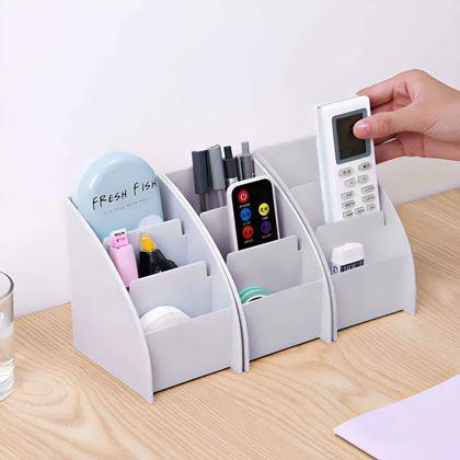 Obrazek z Organizer na biurko z przegródkami  -  jasnoszary