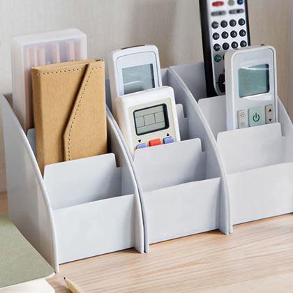 Obrazek z Organizer na biurko z przegródkami  -  jasnoszary