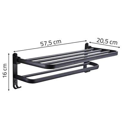 Obrazek z Składany wieszak na ręczniki z haczykami