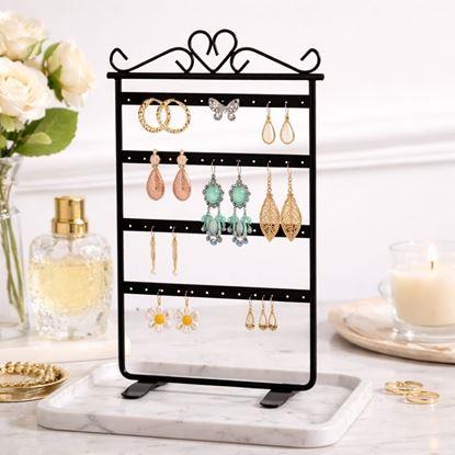 Obraz Stojak na biżuterię i kolczyki metalowy 