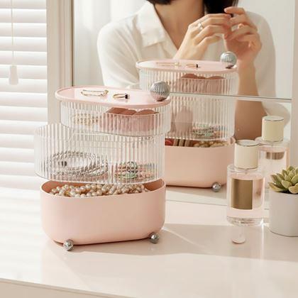 Obrazek z Designowa szkatułka na biżuterię 3 poziomy