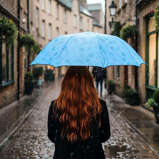 Obrazek z Magiczna składana parasolka -  niebieski