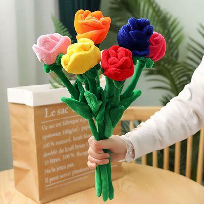 Obrazek z Pluszowa czerwona róża