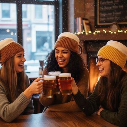 Obrazek z Czapka dziergana - kufel z uchem