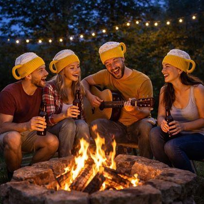 Obrazek z Czapka dziergana - kufel z uchem