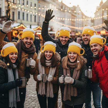 Obrazek z Czapka dziergana - kufel z uchem