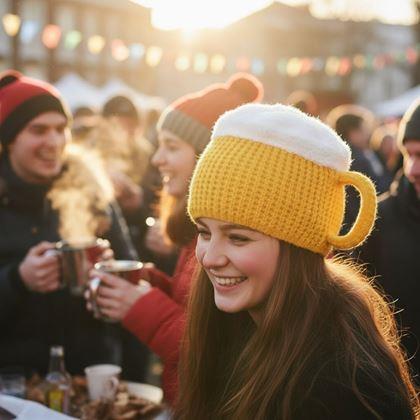 Obrazek z Czapka dziergana - kufel z uchem