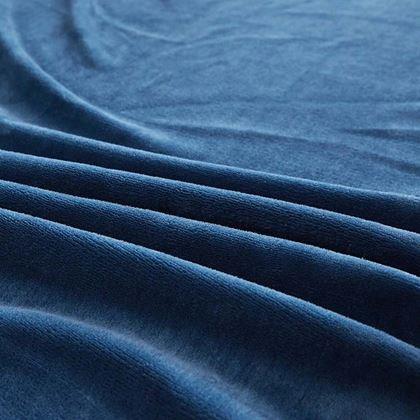 Obrazek z Prześcieradło z mikropluszu 180 x 200 cm  - ciemnoniebieski