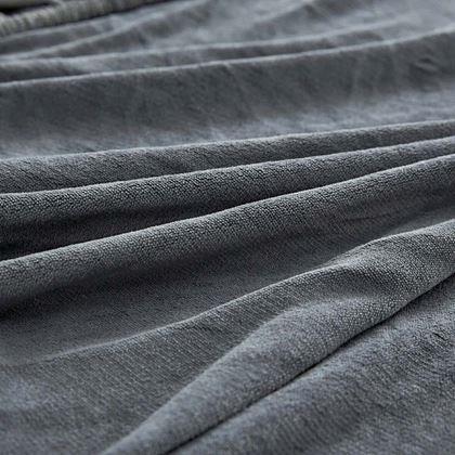 Obrazek z Prześcieradło z mikropluszu 180 x 200 cm  - ciemnoszary