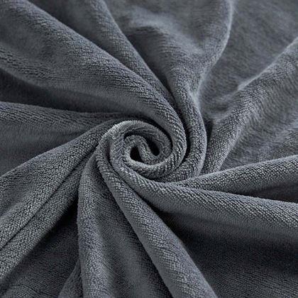 Obrazek z Prześcieradło z mikropluszu 90 x 200 cm  - ciemnoszary