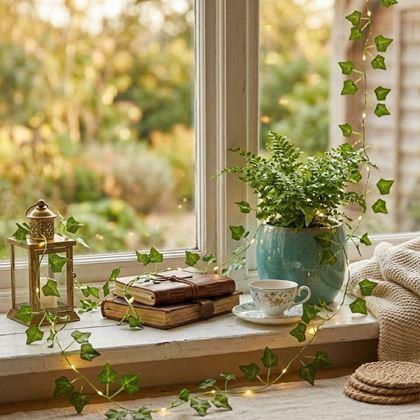 Obrazek z Łańcuch świetlny 2 m – zielone liście