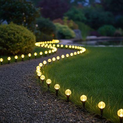 Obrazek z Solarna lampa LED do ziemi z efektem bąbelków – 10 punktów świetlnych