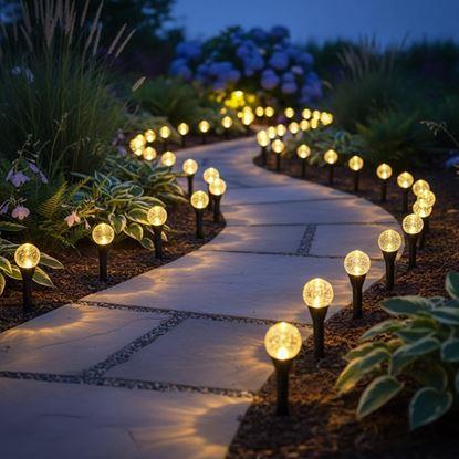 Obraz Solarne bąbelkowe lampy ogrodowe do ziemi 10 szt.