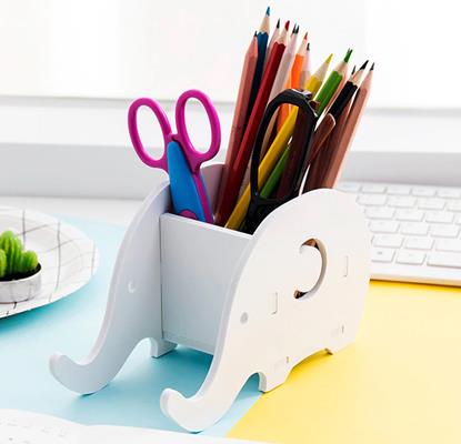 Obraz Stojak na biurko na długopisy/telefon – słoń