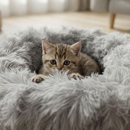 Obrazek z Puchate legowisko dla kotów, średnica 40 cm