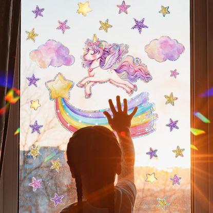 Obraz Dziecięca naklejka na okno - jednorożec
