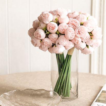 Obraz Sztuczny bukiet – piwonia, 9 łodyg