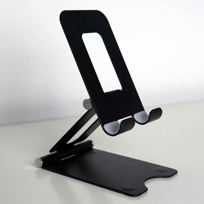 Obrazek z Metalowy uchwyt na telefon - czarny