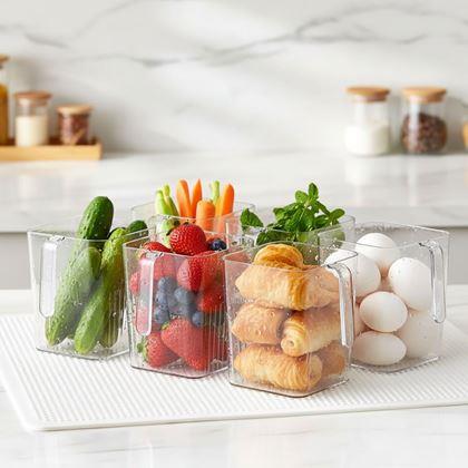 Obrazek z Przezroczysty organizer do lodówki z uchwytem