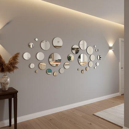 Obrazek z Naklejki ścienne / lustrzane - koła 32 szt