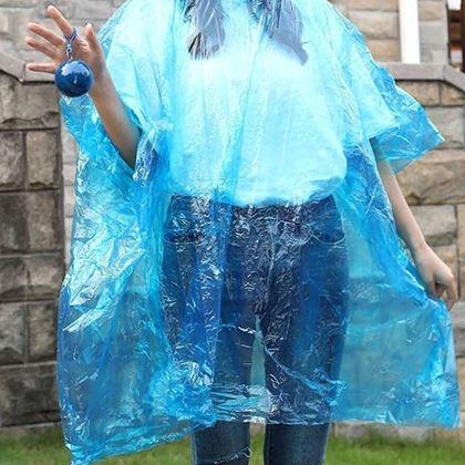 Obrazek z Peleryna przeciwdeszczowa  - niebieska