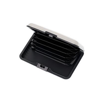 Obrazek z Praktyczny portfelik/metalowe etui na karty - srebrny