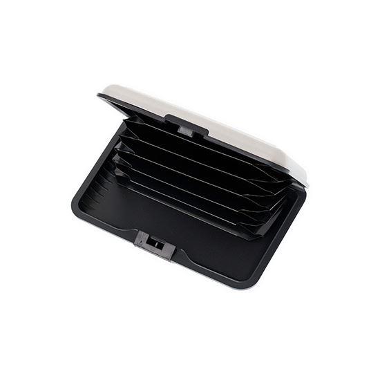 Obrazek z Praktyczny portfelik/metalowe etui na karty - srebrny