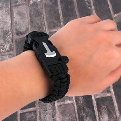 Obrazek z Bransoletka survivalowa - czarny